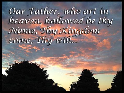 Our father who art in heaven hallowed be thy name - Matthew 6:9. ESV Pray then like this: “Our Father in heaven, hallowed be your name. NIV This, then, is how you should pray: ''Our Father in heaven, hallowed be your name, NASB Pray, then, in this way: ‘Our Father, who is in heaven, Hallowed be Your name. CSB "Therefore, you should pray like this: Our Father in heaven, your name be honored ...